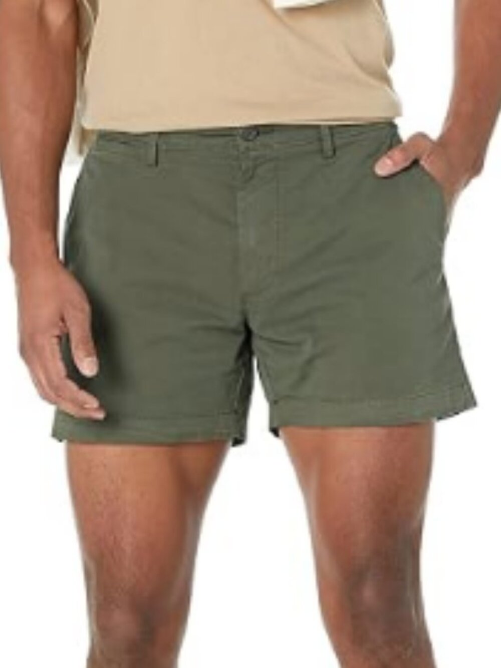 Amazon Essentials Men's Slim-Fit 5" Flat-Front Comfort Stretch Chino Shorts, 30W